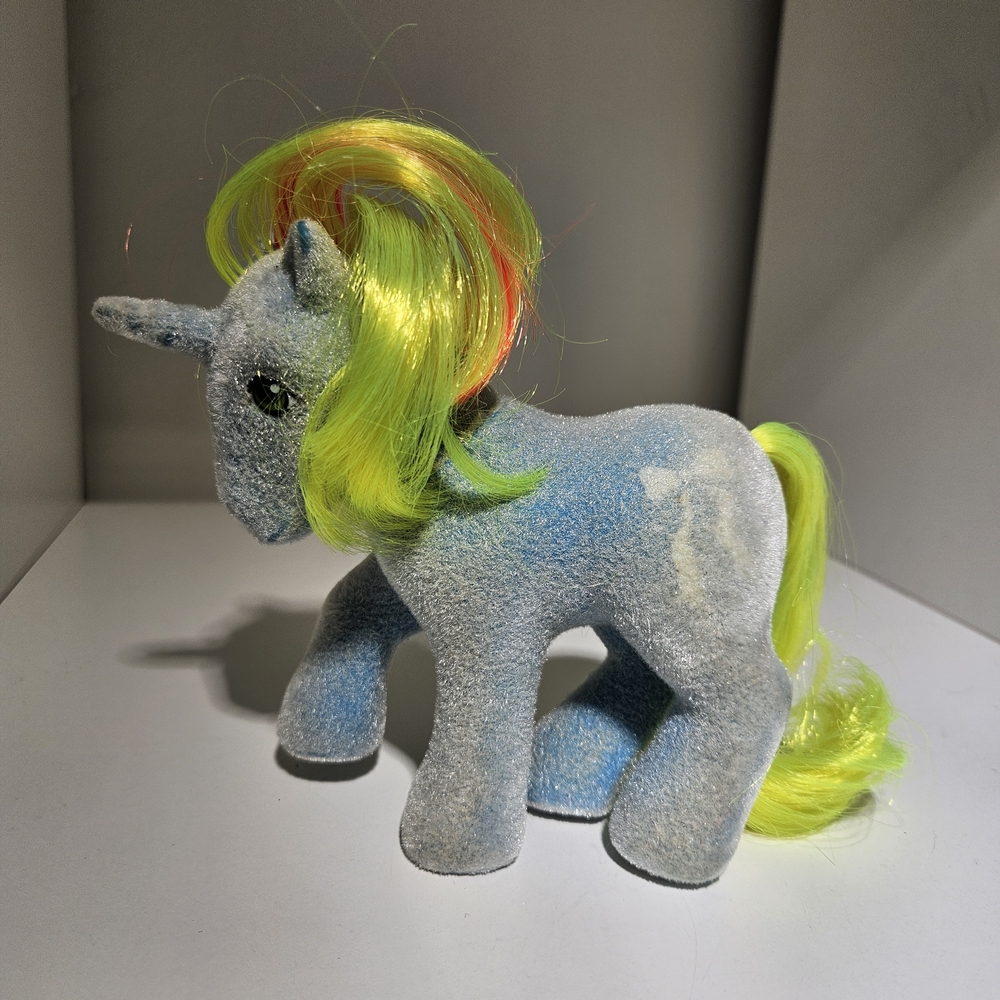 My Little Pony Blue Unicorn with Neon Mane. Stands A Bit Off As Shown .